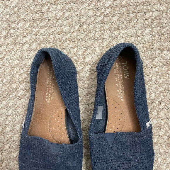 Toms Blue Knit Flats Slip On Shoes Size 7 - Picture 8 of 9